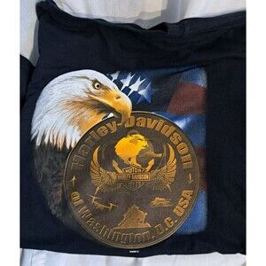 Harley Davidson Eagle Washington DC Graphic T-shirt Men’s XL 2008